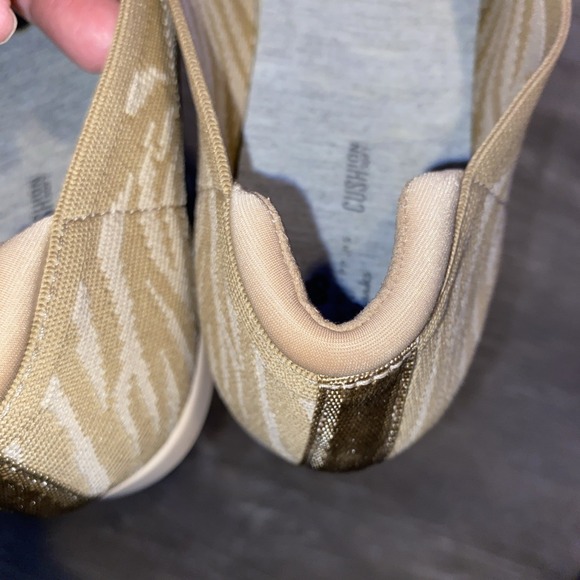 NWT CLARKS CLOUDSTEPPERS CARLY HOPE KNIT BALLET FLATS BEIGE ZEBRA PATTERN SZ 9W - Picture 14 of 14